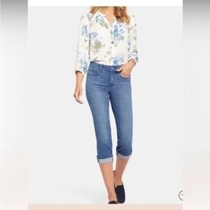 Jones New York Jeans Cuffed Capri Blue